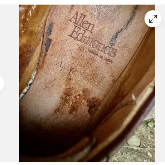 Allen Edmonds Ashland Wingtip Shoes Mens Size 9 C Burgundy Leather USA - Picture 5 of 10